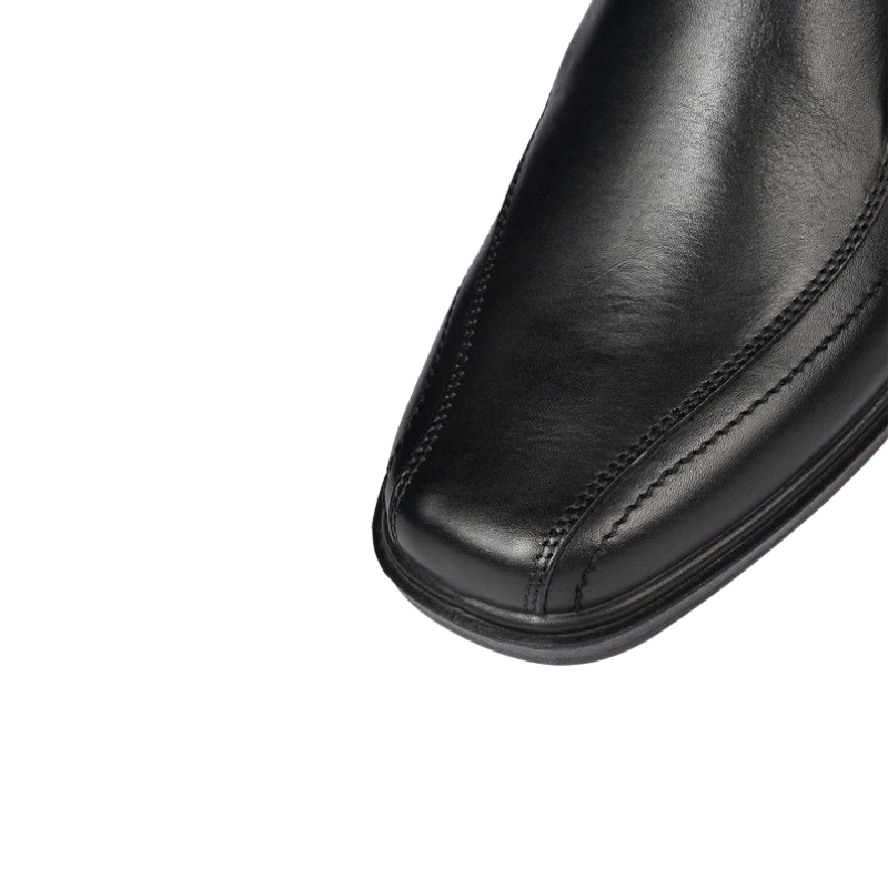 Men’s Black Waterproof Leather Slip-On Shoes