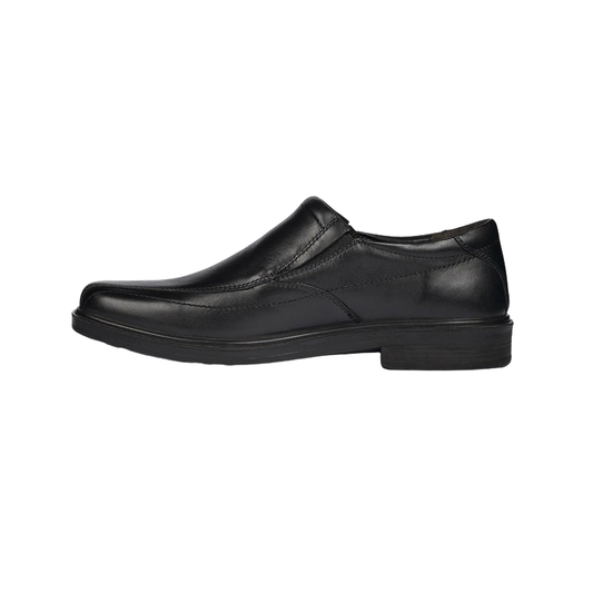 Men’s Black Waterproof Leather Slip-On Shoes