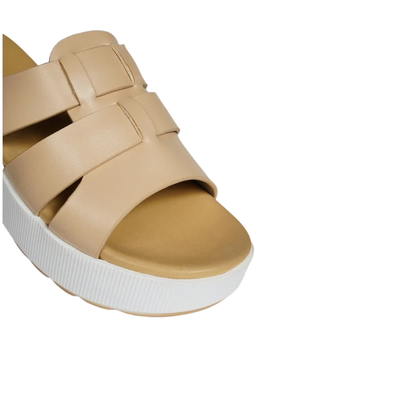 Women’s Pistachio Wide Strap Platform Slide Sandals