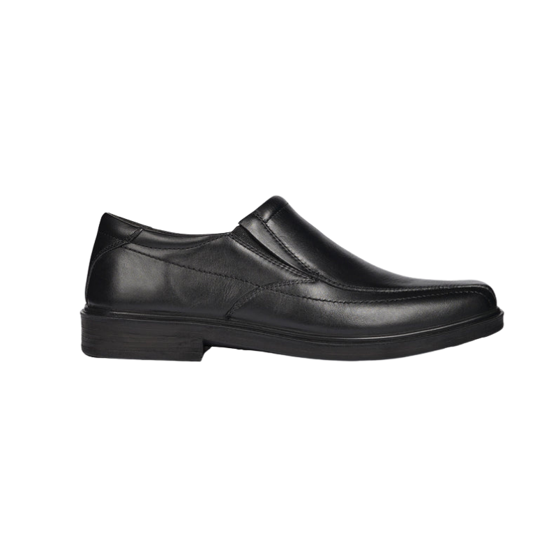 Men’s Black Waterproof Leather Slip-On Shoes