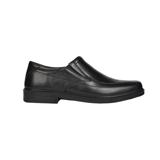 Men’s Black Waterproof Leather Slip-On Shoes
