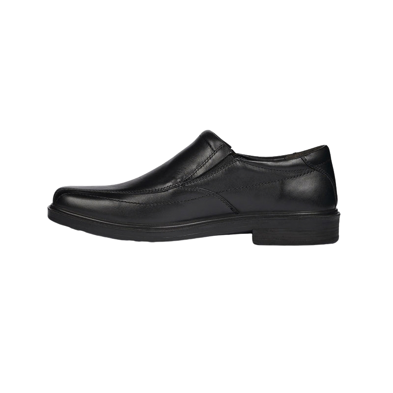 Men’s Black Waterproof Leather Slip-On Shoes