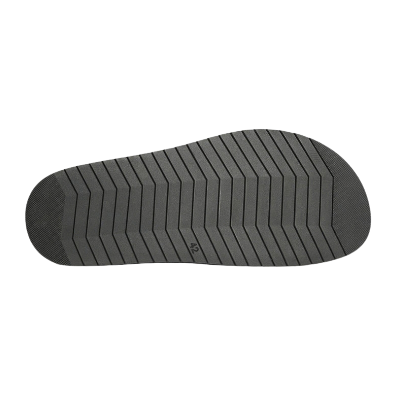 Men’s Grey Double-Buckle Slide Sandals